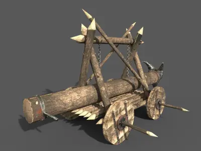  Battering Ram-poly 3D model Low-poly 3D model