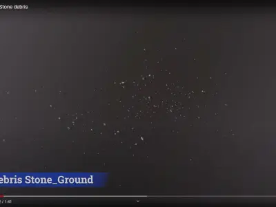 Debris Stone Ground Low-poly 3D model