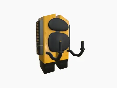 Jetpack F03 Yellow Black - SciFi Character Design Low-poly 3D model