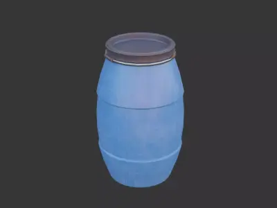 Plastic Barrel Low-poly 3D model purchase