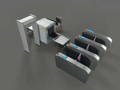 airport package Low-poly 3D model