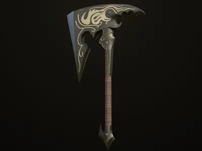 Battle Axe13 All PBR Unity UE Textures Included Low-poly 3D model