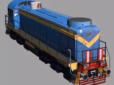 TEM2 locomotive 3D model