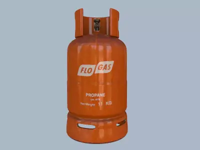 Gas Cylinder Orange Low-poly 3D model