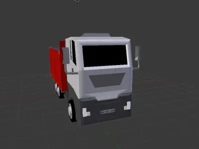 Low Polly Truck Model Low-poly 3D model