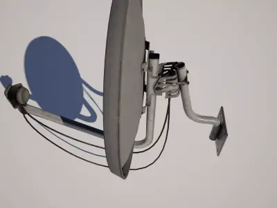 Satellite Dish Antenna Low-poly 3D model buy