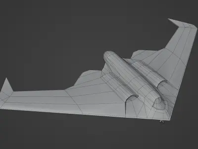 UCAV Stealth Drone 3D Model Low-poly 3D model
