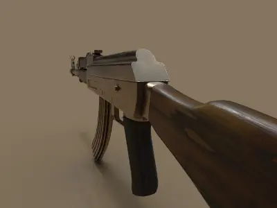 Low Poly Ak47 Model - 12k tris Low-poly 3D model