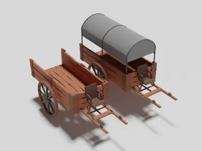Medieval Low Poly Objects Free low-poly 3D model