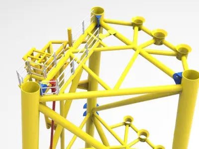 Tripod jacket Free 3D model