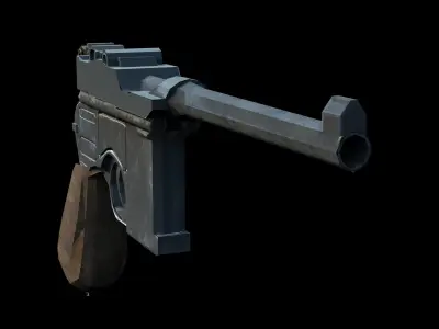 Mauser C96 Low-poly 3D model purchase