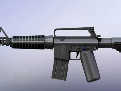 M4A1 WITH AIMPOINT SIGHT ASSULT RIFLE OLDSCOOL FOR MINIFIGUES 3D print model