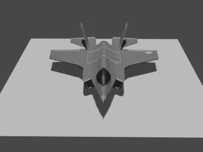 F35 Fighter Jet Low-poly 3D model