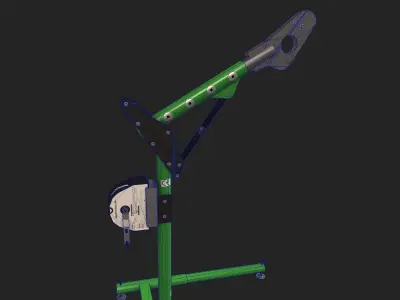 Davit crane Low-poly 3D model
