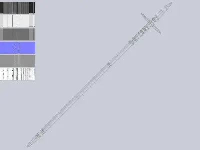 Dark spear Low-poly 3D model order