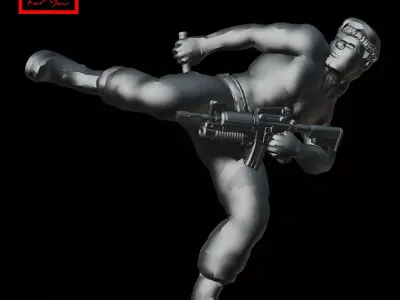 Wolfenstein BJ Blazkowicz 3D model