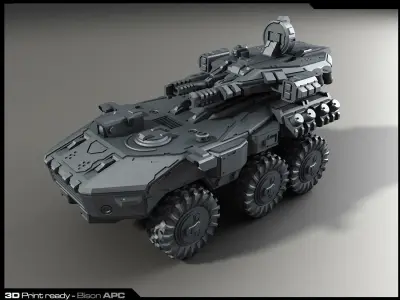 MX6-APC 3D Print cnxg armored vehicle 3D print model by CGPitbull