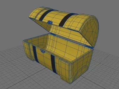 Empty Treasure Chest 3D model