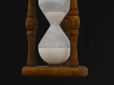 Sand Hour Glass Low-poly 3D model