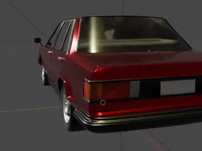 Nissan Bluebird 180B SSS-S Turbo 1981 Low-poly 3D model