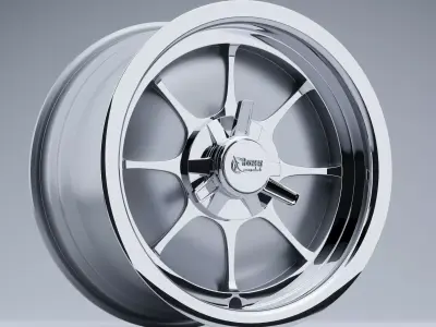 Rocket Racing Wheels Fire Low-poly 3D model