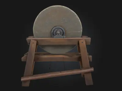 Grindstone Display  Honing the Edge of Tradition 3D model