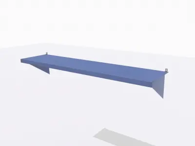 Industrial shelves 2 Low-poly 3D model