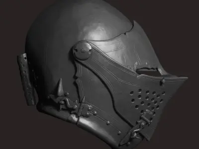 Jousting Helmet II functional 3D print model