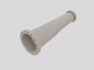 Industrial Factory Steam Pipe Section for 3D print 3D model