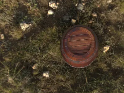 Old Barrel Low-poly 3D model purchase