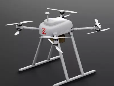 Drone PBR Low-poly 3D model