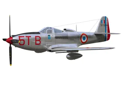 Bell P-63C Kingcobra 3D model purchase