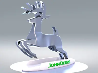 John Deere - hood ornament 3D print model