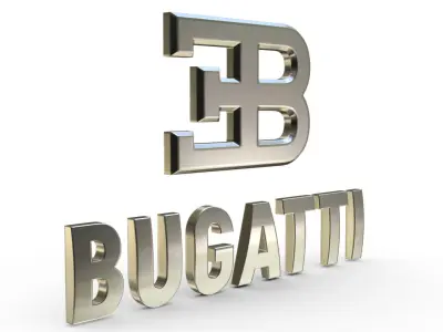 bugatti logo 3D model