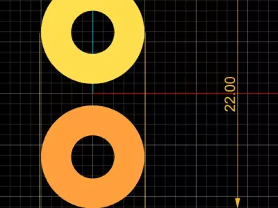 Hex  Round Insert Bushing  Parametric 3D Printable  3D print model