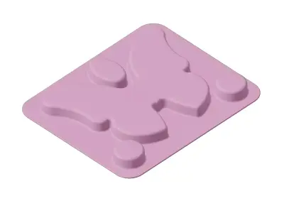 Plastic Butterfly Plate 3D model