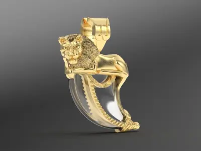 lion claw pendant  3D print model