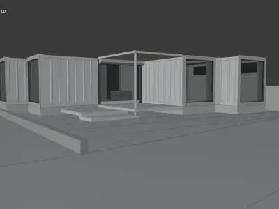 Container office 3D model purchase
