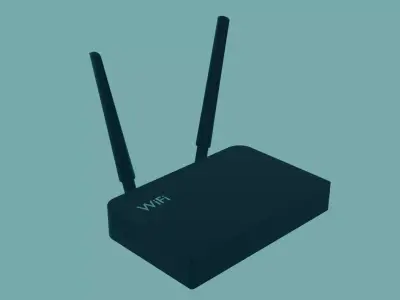 Free WiFi router Free low-poly 3D model