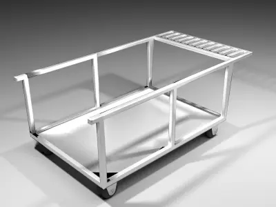 Trolley 2 stainless steel 3D model