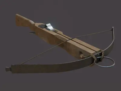 Crossbow wooden Low-poly 3D model purchase