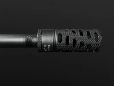 CMB Helical Baffle 12 Gauge Shotgun Muzzle Brake Low-poly 3D model