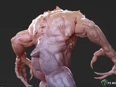 Slaad Lizardman - Pose 1 3D print model