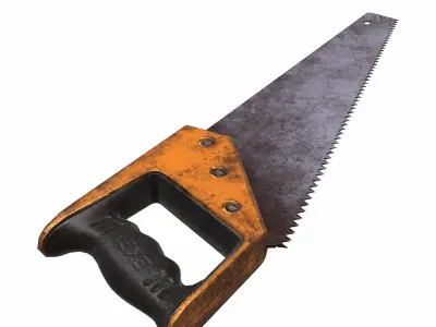 Saw Gardening Tool Low Poly Low-poly 3D model