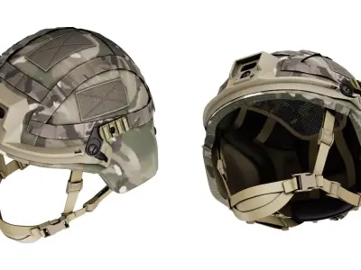 REVISION MILITARY BATLSKIN COBRA HELMET Low-poly 3D model