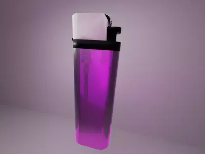 Low Poly Transparent Lighter Low-poly 3D model
