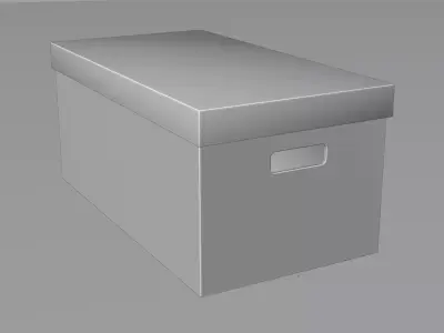 low poly box  3dmodel Low-poly 3D model
