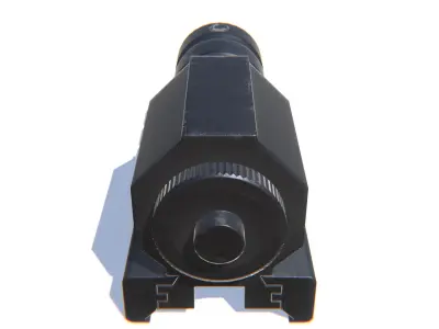 Tactical Red Dot Laser Low-poly 3D model