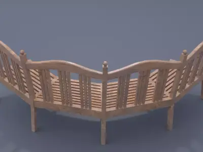 curve exterior chair 3D model