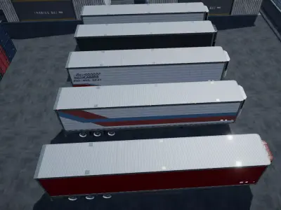 Refrigerated van trailer unity asset Low-poly 3D model